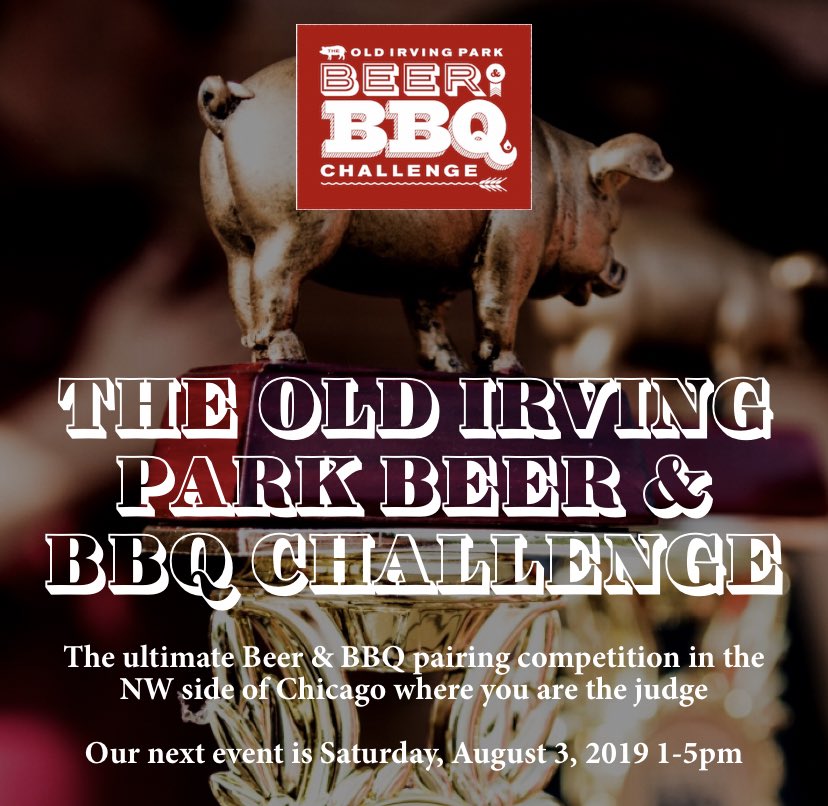 ChiBeerGeeks's tweet photo. The showdown that features  20 pit-masters + local brewer teams returns on 8/3 to raise funds for St. Viator Elementary School and Parish. It’s the 3rd Annual Old Irving Beer &amp; BBQ Challenge. https://t.co/0kMwjdNwYM https://t.co/UeYpqJg293