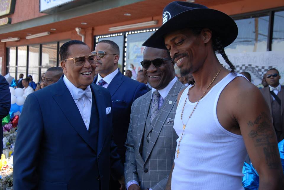 LouisFarrakhan's tweet image. The scripture says, "Blessed are the peacemakers." #NipseyHussle