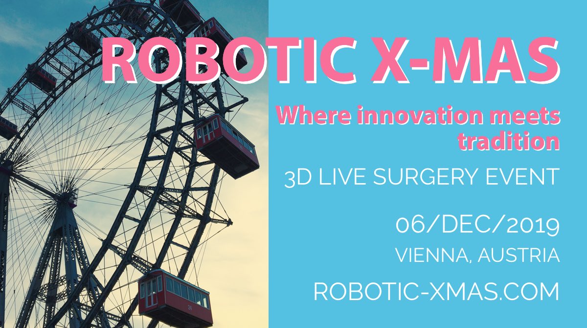 We are very pleased to welcome you to our homepage robotic-xmas.com! Now you can learn more about the event, live-surgeons, lectures, hospitality and registration fees.#roboticXmas #urology #RoboticSurgery #Vienna