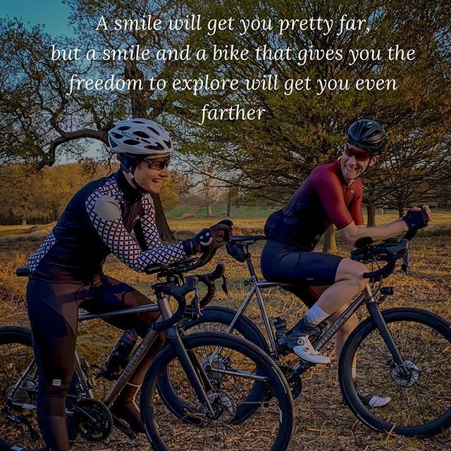 JasmijnMuller1's tweet photo. When you rock up to Richmond Park for an impromptu photo shoot on our new @j.laverackbicycles #J.ACKs in the fading sunlight and one turns up in full winter wraps and the other in snazzy summer kit...
.
.
📷 @_chris_herbert_ .
.
#freedomtoexplore #titaniumrules #hittheroadjac… https://t.co/L8ENftFwN2