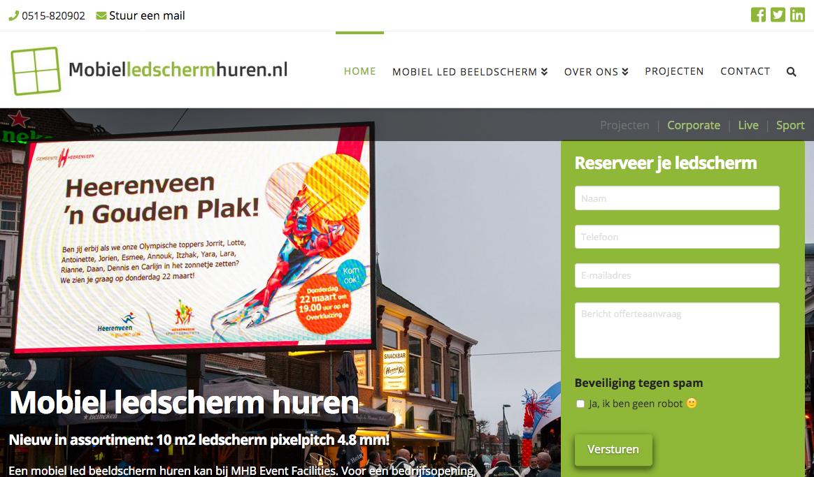 Case: Mobiel Ledscherm Huren. Voor MHB Event Facilities heb ik de nieuwe website voor de verhuur van led-schermen gerealiseerd. Bekijk de case hier mennobouma.com/portfolio-item… #mhbeventfacilities