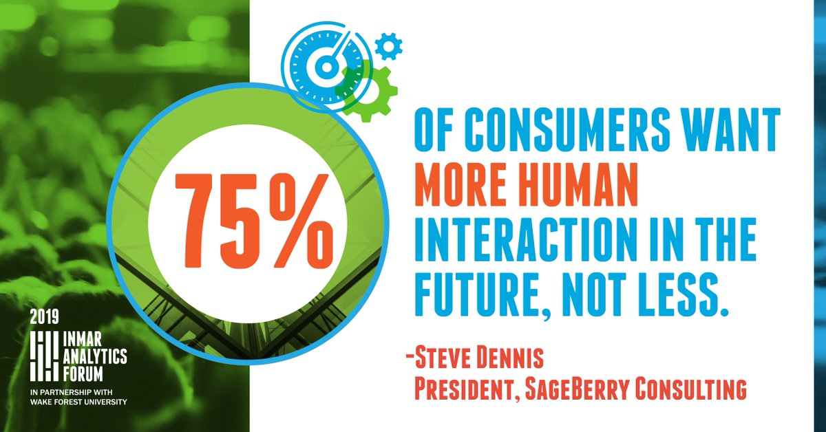 InmarInc's tweet photo. While #digitalassistants and #AI will transform shopper experiences, #retailers have to find a balance without losing that human touch, according to @StevenPDennis. #InmarForum19 https://t.co/AjEB5Q6Vor