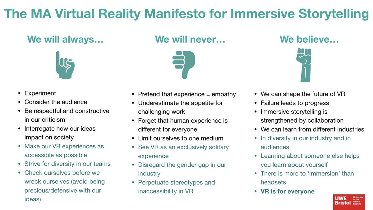 Virtual and Extended Realities at UWE Bristol tweet media