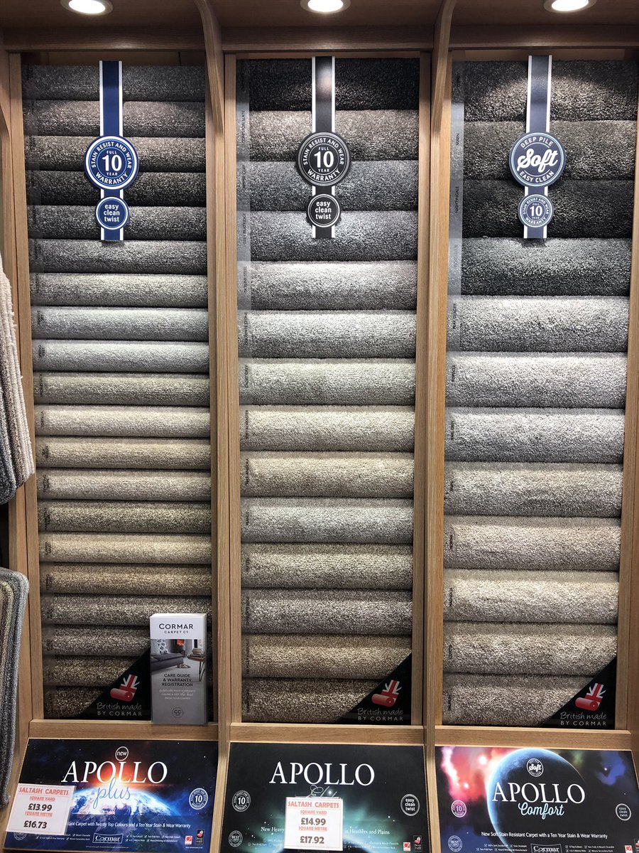 Saltash_Carpets's tweet photo. The ‘Apollo Range’ from @CormarCarpets. Wide range of beautiful colours, stain resistant &amp; also comes with a 10 year warranty! 👏🏽 #SaltashCarpets #Saltash #FamilyBusiness #localbusiness #Plymouth #Carpets https://t.co/jCKSQmNjvK