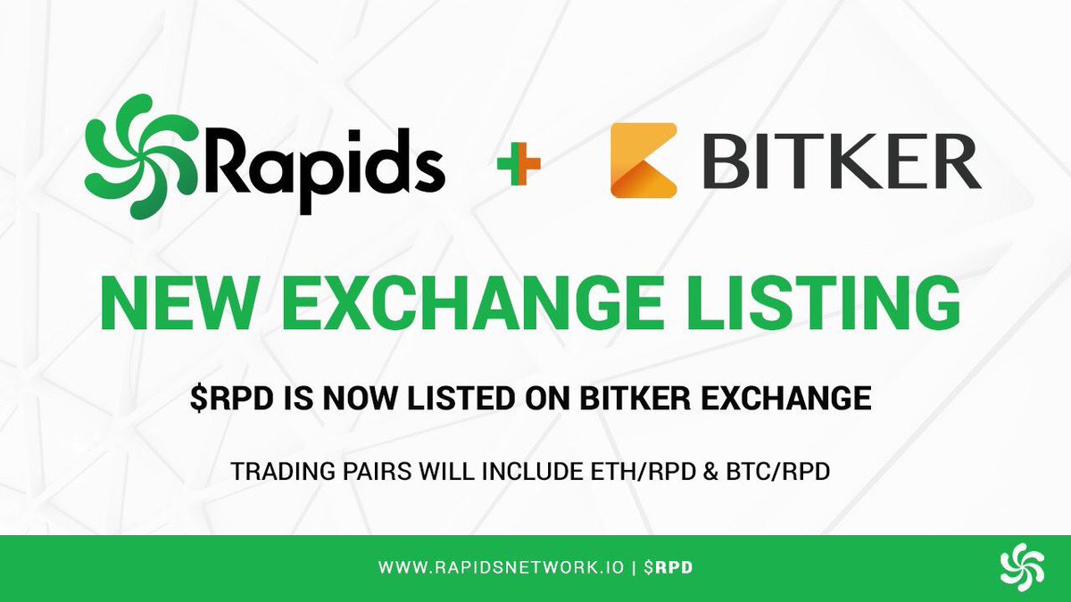 RapidsSthAfrica's tweet photo. 💥#Rapids is nou beskikbaar op @Bitker, nog 'n top 20 "Exchange" vir $RPD's
Bitker is een van die mees gebruikte "Exchanges" in Asië en bied gebruikersvriendelike "OTC, Spot, Contacting, Margin trading" & meer.
https://t.co/JXmT1Bcesk
#crypto #blocklock #CryptoNews #RPD #BTC https://t.co/U0r36kUlxO