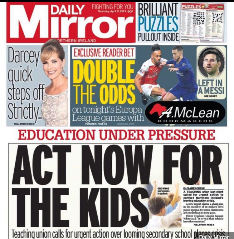 UTU_edu's tweet photo. **ACT NOW FOR THE KIDS**

Ulster Teachers’ Union General Secretary Jacquie White warned that a failure to take action and to let class sizes spiral out of control would be damaging for Northern Ireland's young people.
#UTU100 #UTU #Education https://t.co/AYsEf3Uiq7