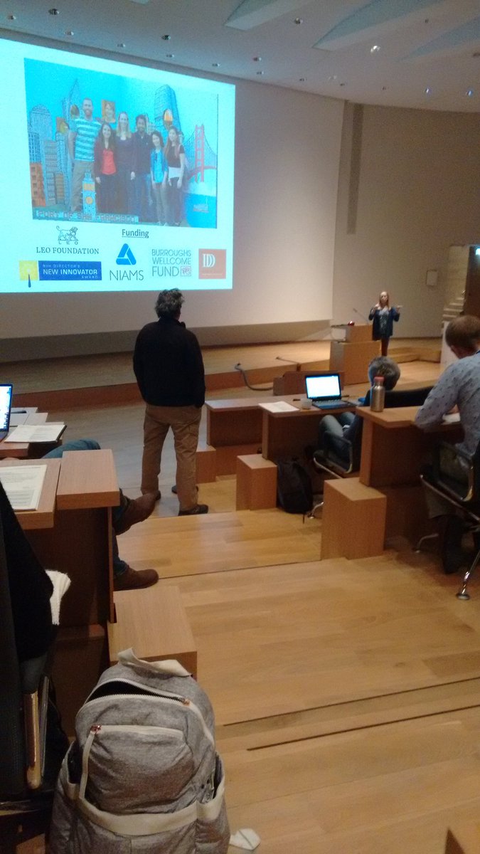 claesengroup's tweet photo. Excellent talk on early-life microbe-immune crosstalk in skin by @ScharschmidtLab and lively following discussion. #KSskin https://t.co/T3OCqeMai7