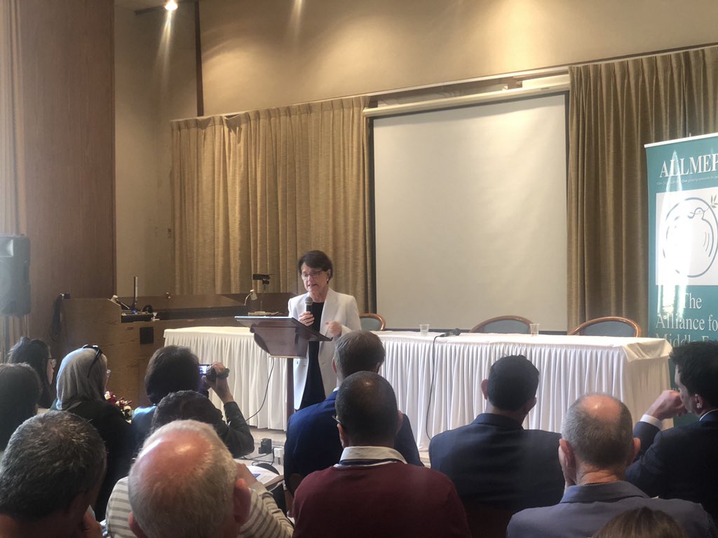 ALLMEP's tweet image. “As an ambassador, I can tell you how much we cherish and how much we rely on civil society in our work” Canadian Ambassador @lyonsinisrael begins her keynote address at #ActionNotReaction #ALLMEP2019