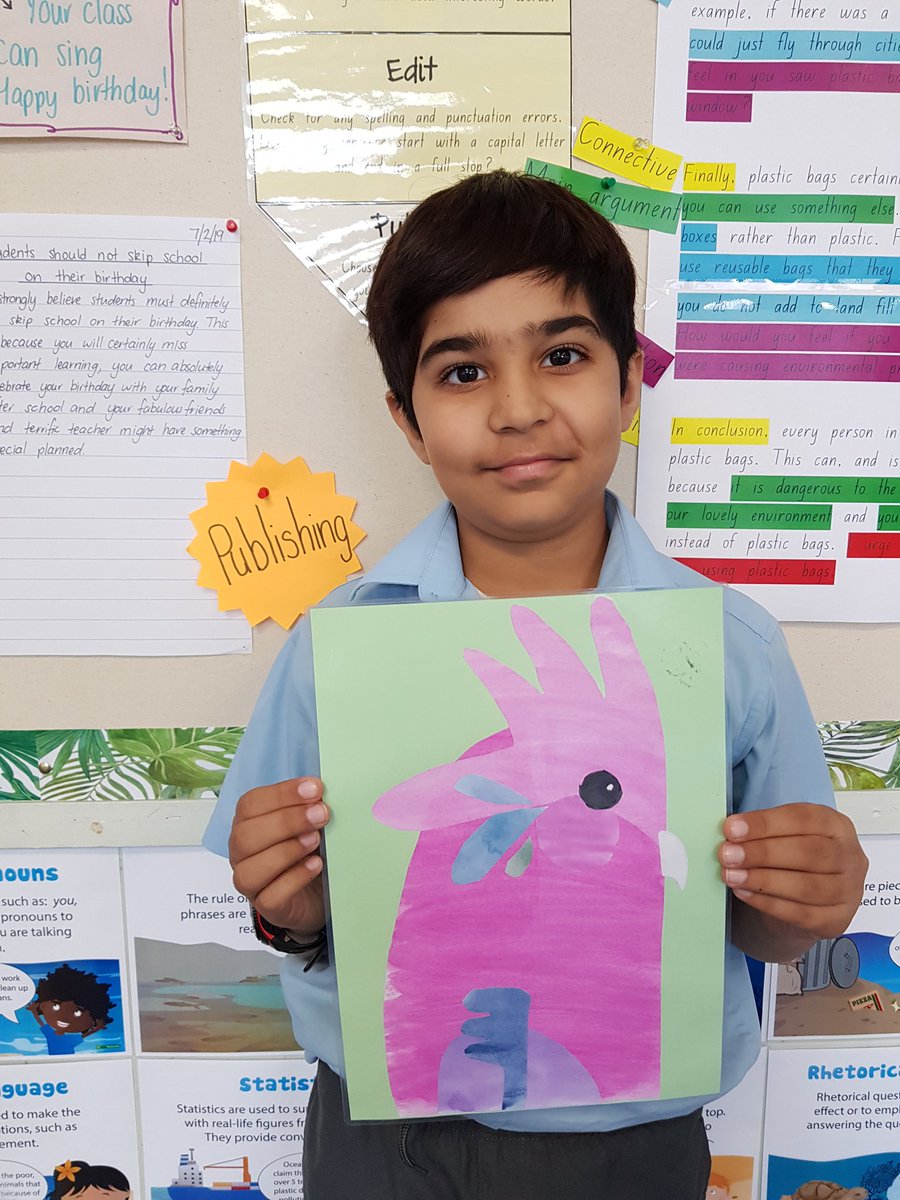 Some of our spectacular galahs inspired by the work of <a href="/petecromer/">Pete Cromer</a> 
4/3H loved experimenting with watercolours to create different shades and were excited to put it all together in their final artwork! <a href="/AuburnNthPS/">Auburn North PS</a>