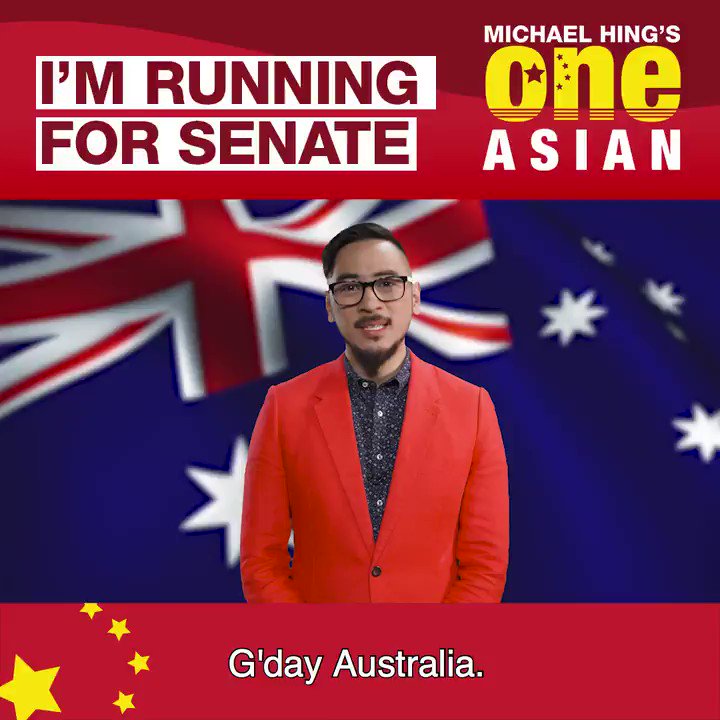 PeterWMurphy1's tweet photo. Pauline Hanson's greatest fear has come true! Thank you, @hingers! #OneAsian #auspol #AusVotes2019 https://t.co/JbVh4IRBWj