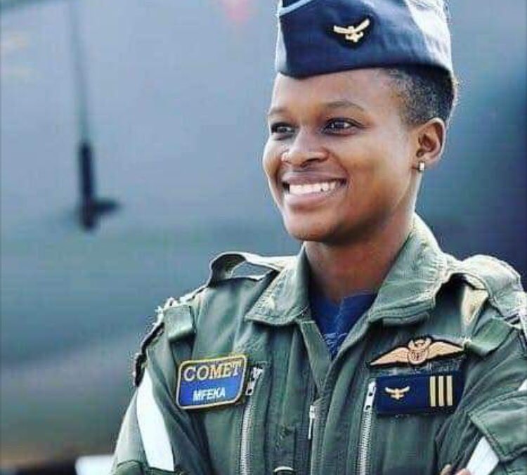 gpreller's tweet photo. @TeenagersZA 
RT @ThembaRumbu: Ladies and Gentlemen meet The Worlds first Black African female fighter pilot from South Africa. So Proud of her things the Media hides.
Now this is Black Excellence ❤️👑✊🏿 https://t.co/ewutfQhBw2