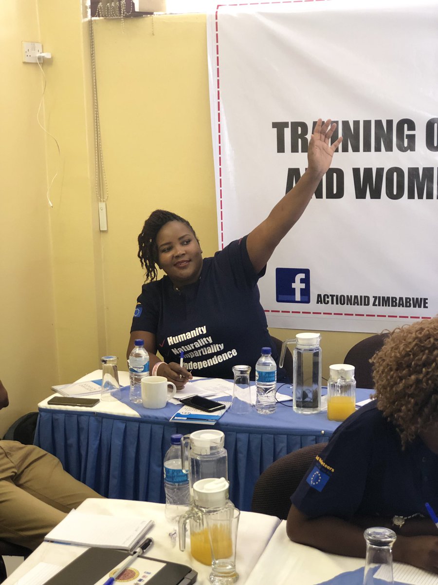 ActionAidZim's tweet photo. Day 2 #EUAIDVOLUNTEERS Humanitarian training with learning more on the 10 Feminist Principles #selfawareness #selfcaring #dismantlingbias #inclusion #sharingofpower #responsibilityandtransparency #accountability #respectfulfeedback #courage #zerotolerance https://t.co/2Z7zwkGgX9