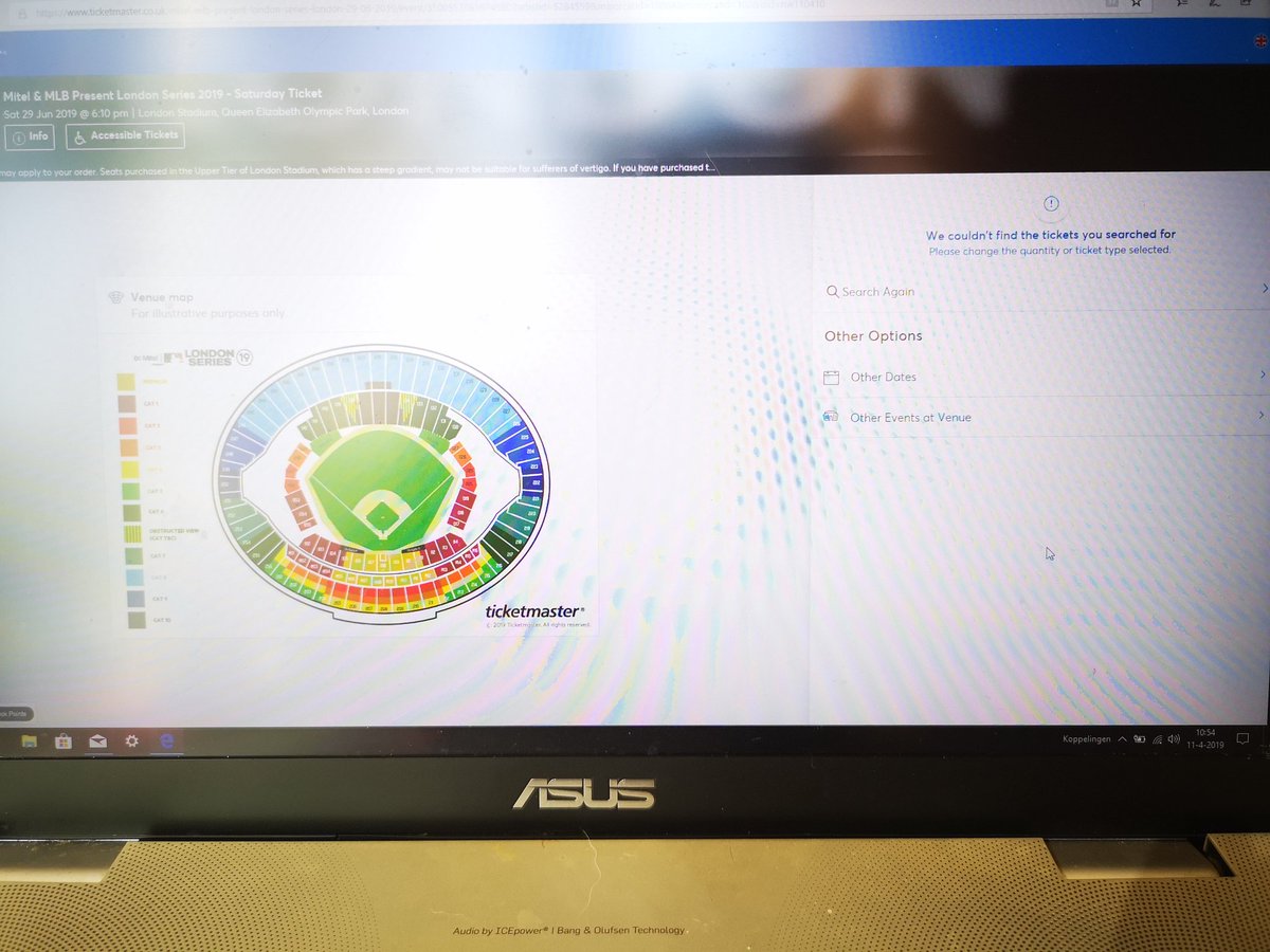 Saschadeb's tweet photo. @mlblondonseries @TicketmasterUK How? Tickets basically went on sale BEFORE 10 am BST. Been looking since 9 am to be sure and poof at 9.52 all tickets are sold out. https://t.co/vyByVsnHam