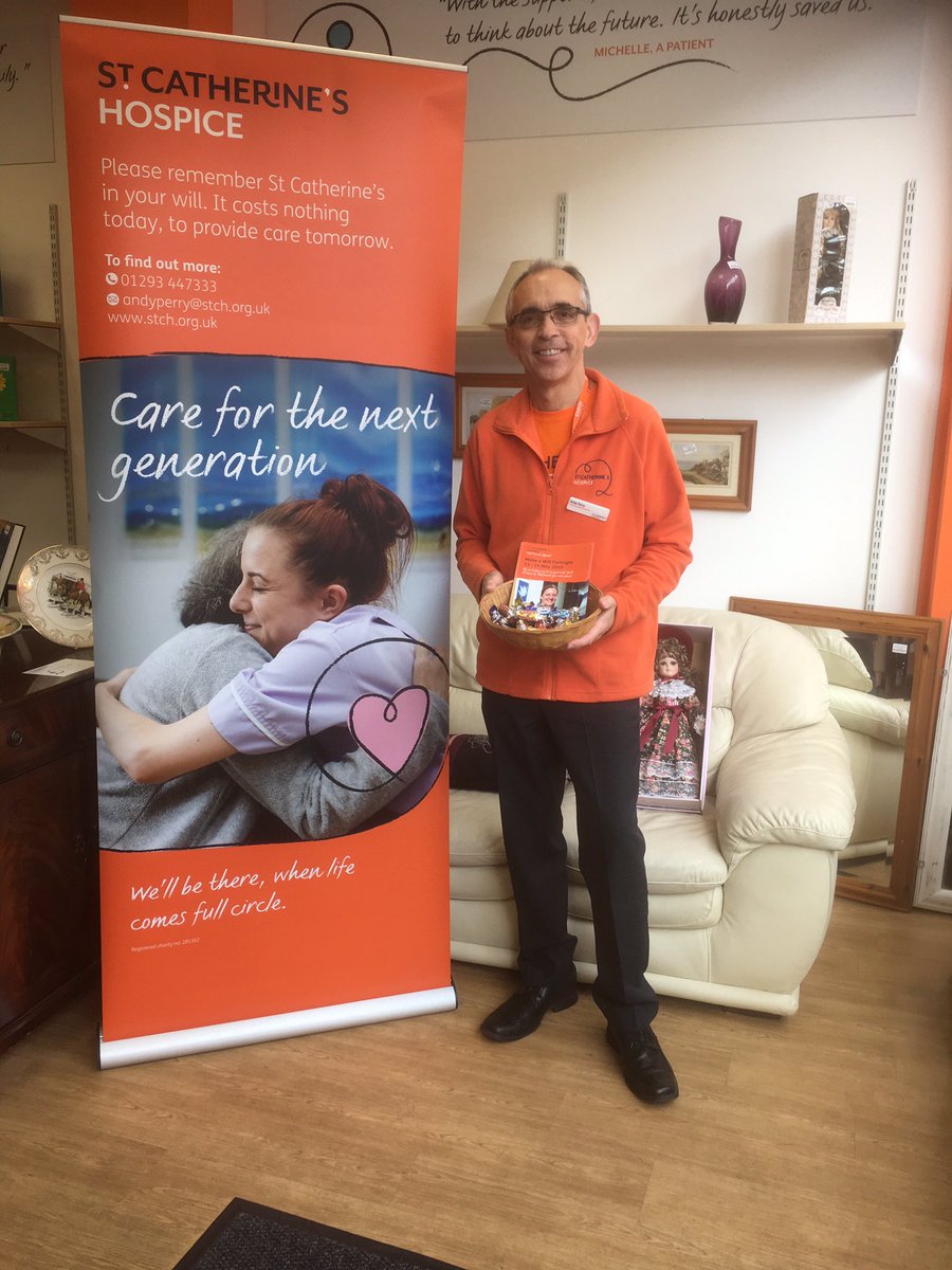 StCHospice's tweet photo. Andy, our Legacy Officer, is out and about again today promoting our Make a Will Fortnight! He’s in #Redhill so if you’re passing, pop in and say hello! 👋🏻 There’s still time to book your appointment with a local solicitor 🧡 #MAWF #hospicecare #makeawill https://t.co/ZItCozCO6k