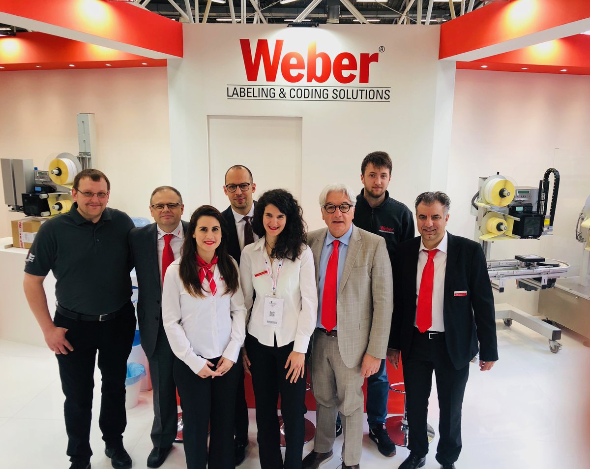 Il Team #weber vi aspetta a @Pharmintech19 con tutte le soluzioni più innovative per l'industria #farmaceutica. Passate a trovarci al PAD. 21 STAND A63 B64. #pharma #securelabeling #etichettatura #codifica #tamperevident