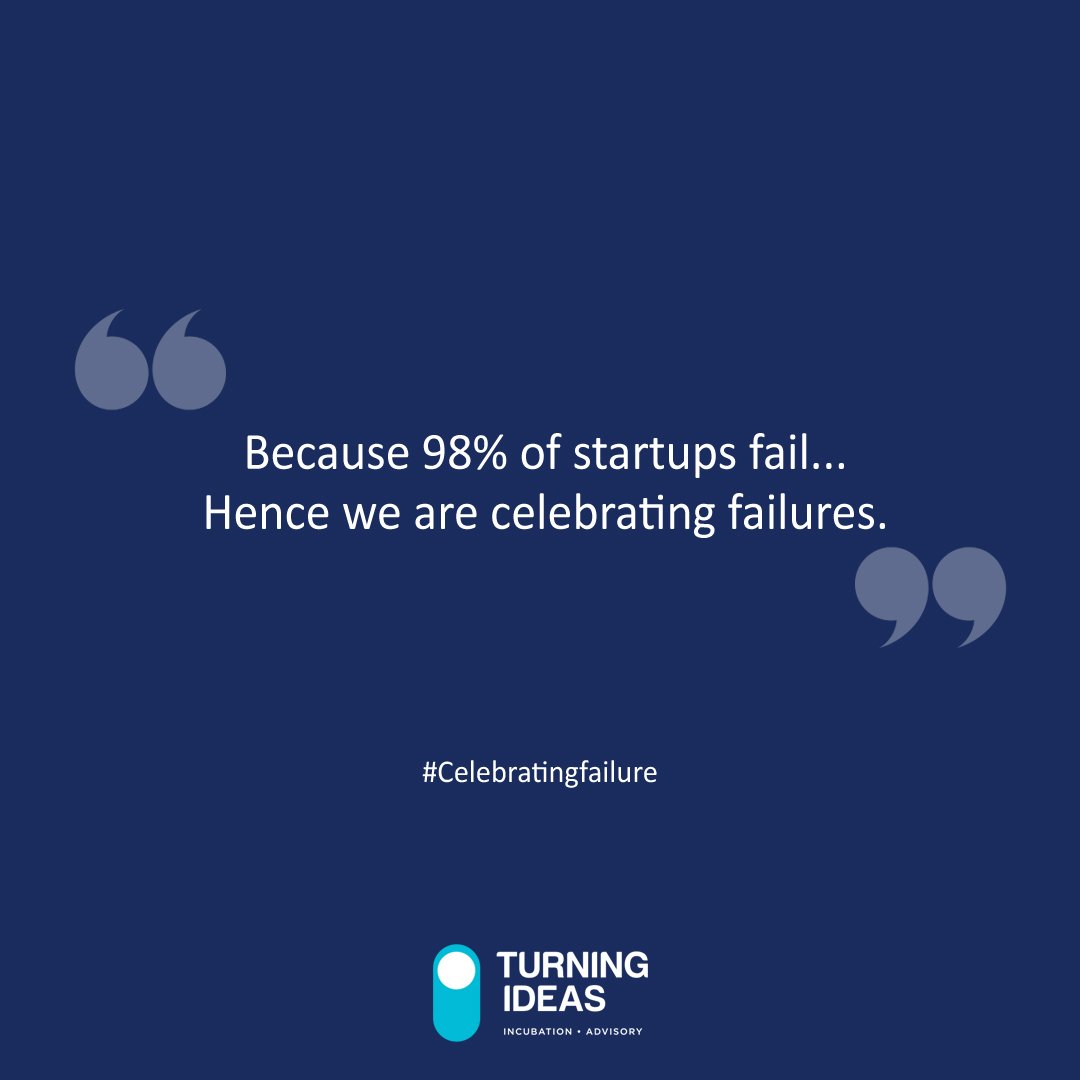 Because its perfect to fail ! But why do we shy from accepting and embracing failure.  We are celebrating failures and helping startups restart because we believe they are more experienced. 
#startups #failure #funding