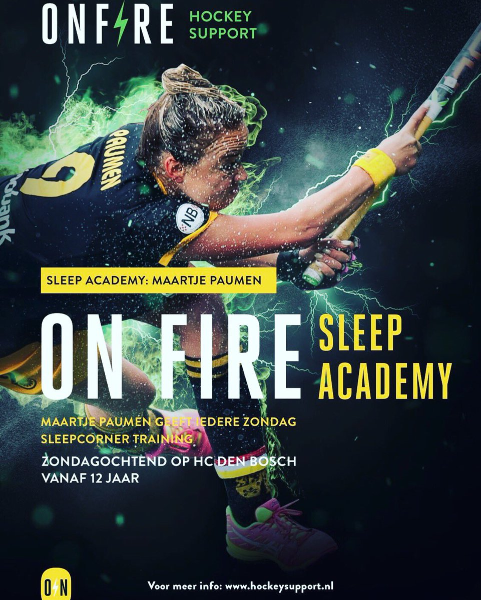 Op 28 april 2019 starten we weer met de nieuwe trainingen voor de Maartje Paumen sleep academy. 8 sleep trainingen op de zondagochtend!! Inschrijven is weer mogelijk via hockeysupport.nl Ben er snel bij!!🙋 #strafcorners #ONFIRE 🔥💥
