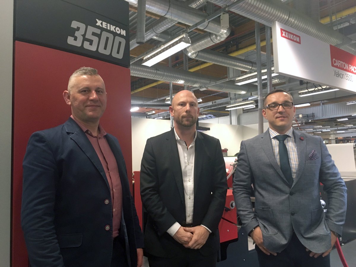 Xeikon's tweet photo. #Xeikon has signed a partnership agreement with Polish packaging &amp; converting specialist #Technograph. The agreement will see Technograph distribute the Xeikon Cheetah series &amp; Xeikon 3000 series, dry toner technology based presses for packaging production https://t.co/tXU1a1vBaz https://t.co/D8gBvGJkoP