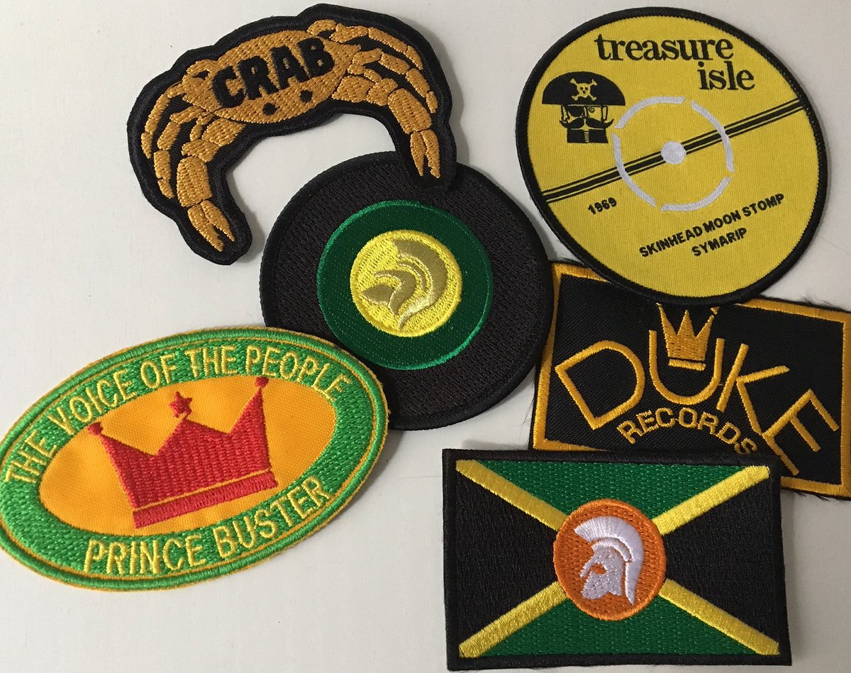 ScooterUpBCN's tweet photo. Reggae patches
https://t.co/FFVzoXCoZt
#reggae #skinhead #skingirl #ska #dukerecords #princebuster #rocksteady #trojan #trojanrecords #jamaica #jamaica🇯🇲 #treasureisle #treasureislerecords #mrsymarip #symarip #scooterupclothing https://t.co/srYNTBhJSE