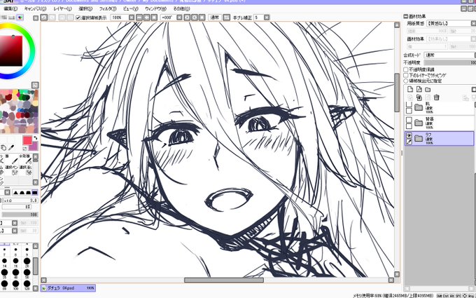 ダチュラのスケベ絵描いてるの。#ゴ魔乙 