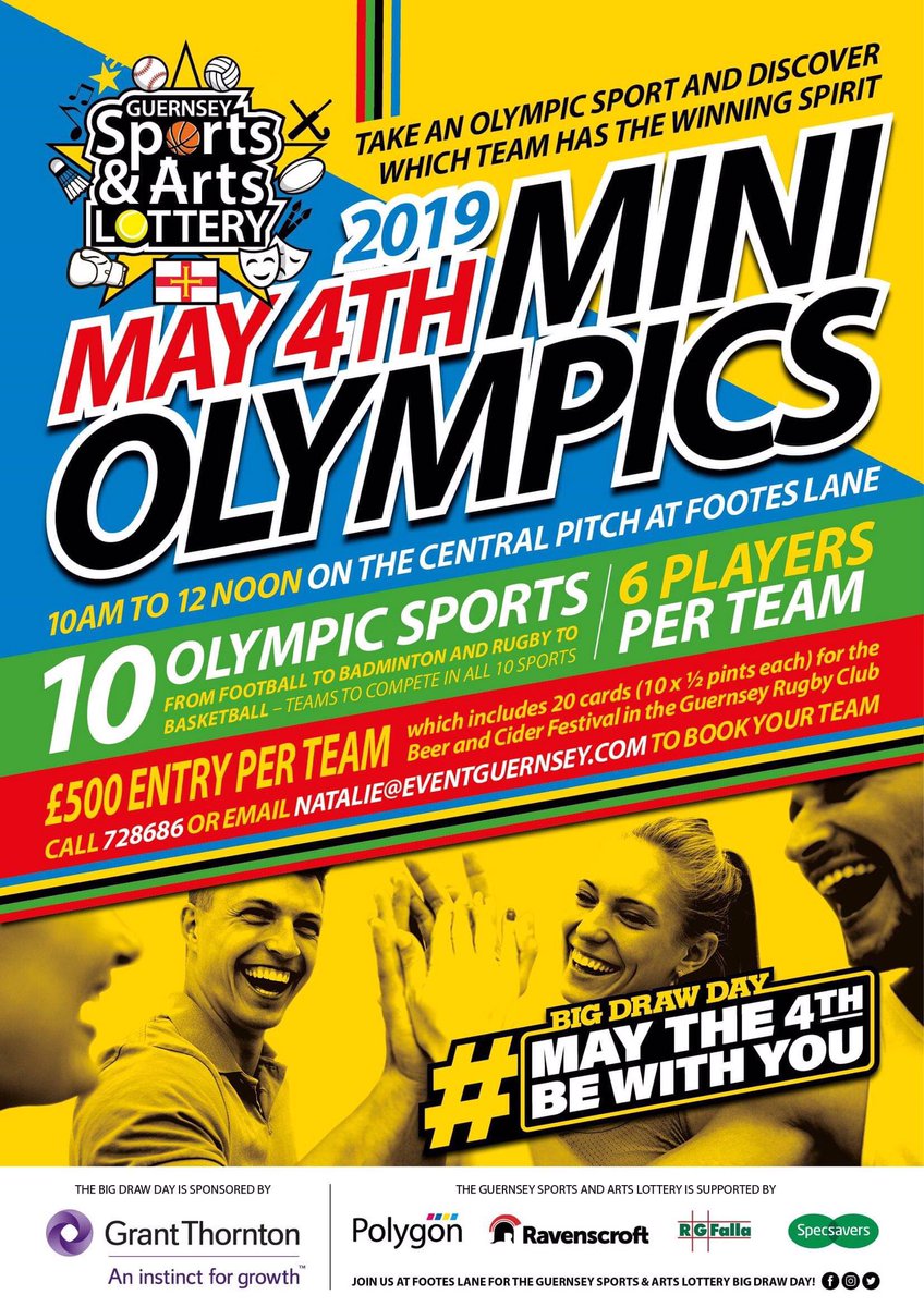 As part of the Big Draw Day we’ll be holding a Mini Olympics from 10–12. Take part in 10 sports scoring points along the way to see who comes out on top! 🏸🏀⚽️🏉🇬🇬🥇 SIGN UP NOW TO ENTER YOUR TEAM INTO THIS FUN EVENT, PERFECT FOR A CORPORATE SOCIAL! Retweet to spread the word 👍