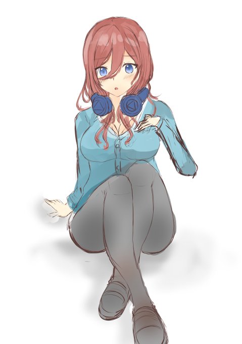 NasaさんがTwitterに投稿した中野三玖(五等分の花嫁)のイラスト。