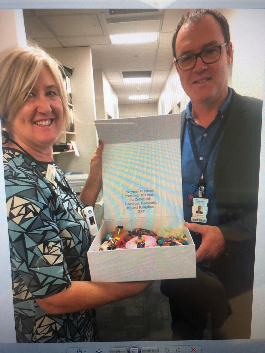 nicola_anslow's tweet photo. ⁦@ed_esht⁩ sent treats to Christchurch Emergency Department New Zealand following  the terrorist attack  at Al Noor mosque. The ED staff ⁦@ed_esht⁩ donated as they recognise the impact on the staff working in such traumatic &amp; harrowing situation ⁦@nikifiney⁩ https://t.co/JAp2oIO4pz
