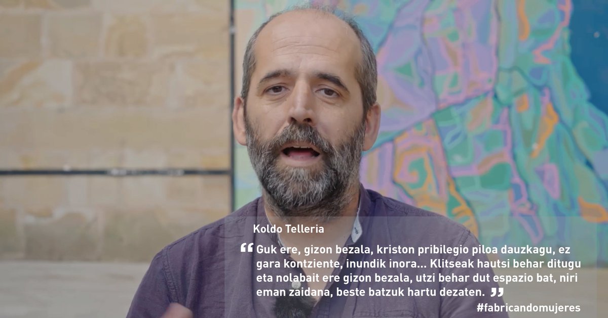 🎥Palabras de Koldo Telleria, Arquitecto especialista en urbanismo. DUNAK . Organización que trabaja el urbanismo feminista y participación.
📢Eta horrela dio Koldo Telleriak Fabricando Mujeres dokumentalean.
http://fabricandomujeres.org/eu/maiteren-lantegia/ …
#fabricandomujeres #webdoc