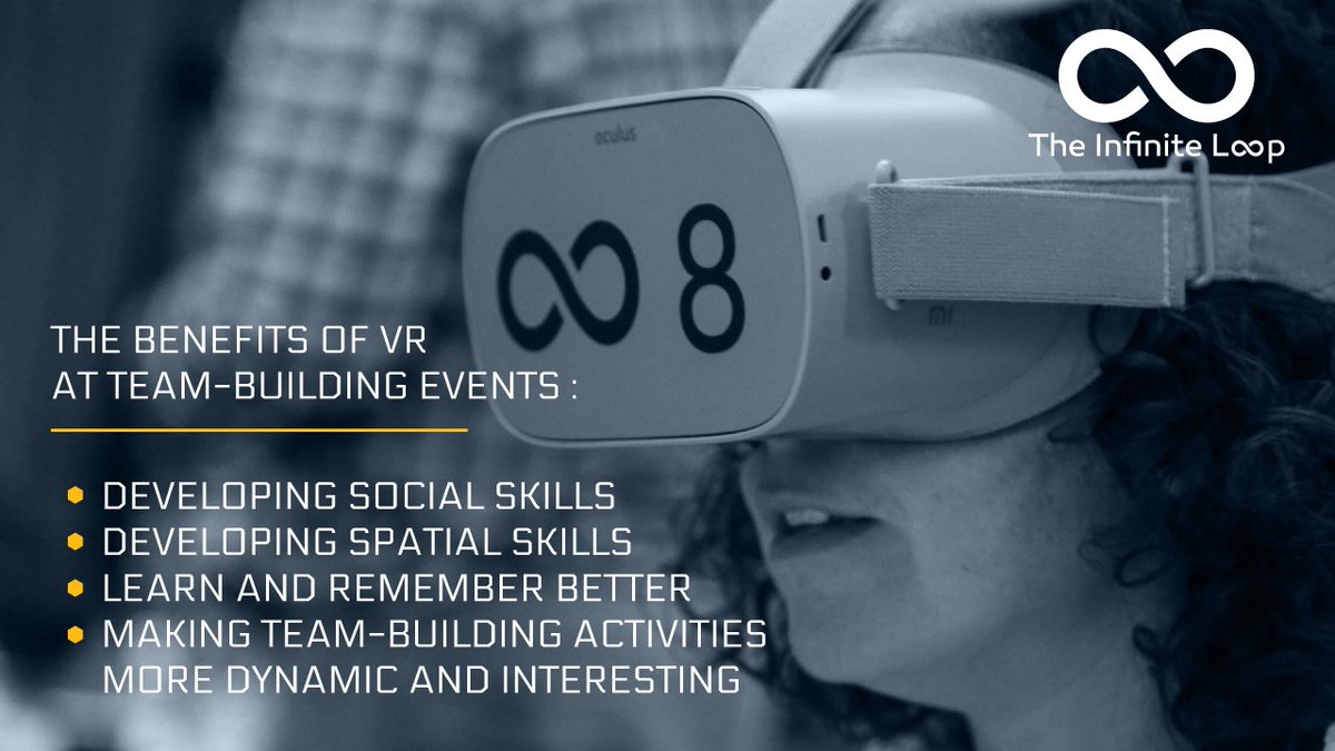 TheInfiniteLoo1's tweet image. The industry of #teambuilding is evolving ... The use of #Virtualreality technology during corporate events is the best way to meet your goals.