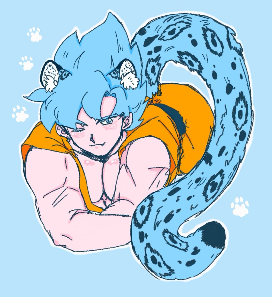 DB_kuu's tweet photo. ユキヒョウ 悟空SSblue https://t.co/zwQqg9FL8x