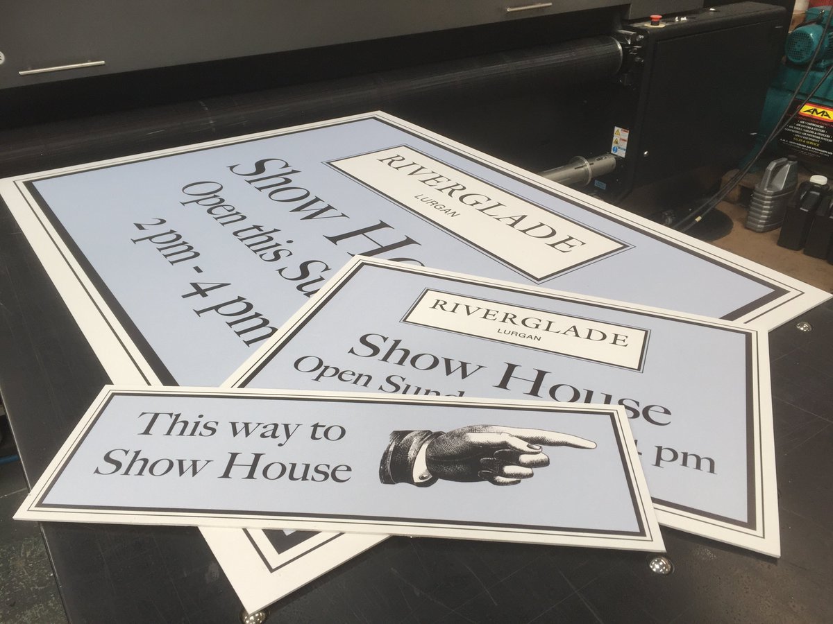 Display signage printed directly onto 3mm Foamex - Suitable for internal and external display requirements. Great for events! 📞 028 3833 9870 #exhibitions #printing