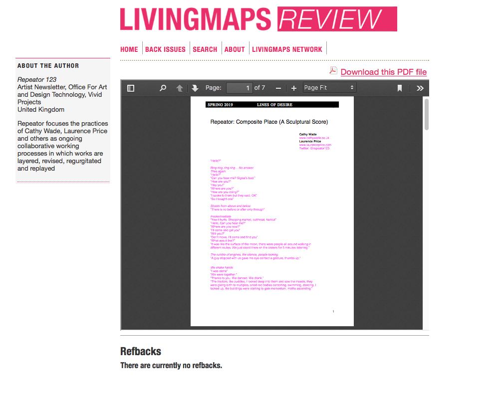 Repeator (@repeator123) on Twitter photo An article we put together on Composite Place (A Sculptural Score) a plural mapping for project, coventry launched at <a href="/CovBiennial/">Coventry Biennial</a> & designed by <a href="/keithisworking/">Keith Dodds</a> has been published by the brilliant <a href="/livingmaps/">LIVINGMAPS</a> here... livingmaps.review/journal/index.… An article we put together on Composite Place (A Sculptural Score) a plural mapping for project, coventry launched at <a href="/CovBiennial/">Coventry Biennial</a> & designed by <a href="/keithisworking/">Keith Dodds</a> has been published by the brilliant <a href="/livingmaps/">LIVINGMAPS</a> here... livingmaps.review/journal/index.…