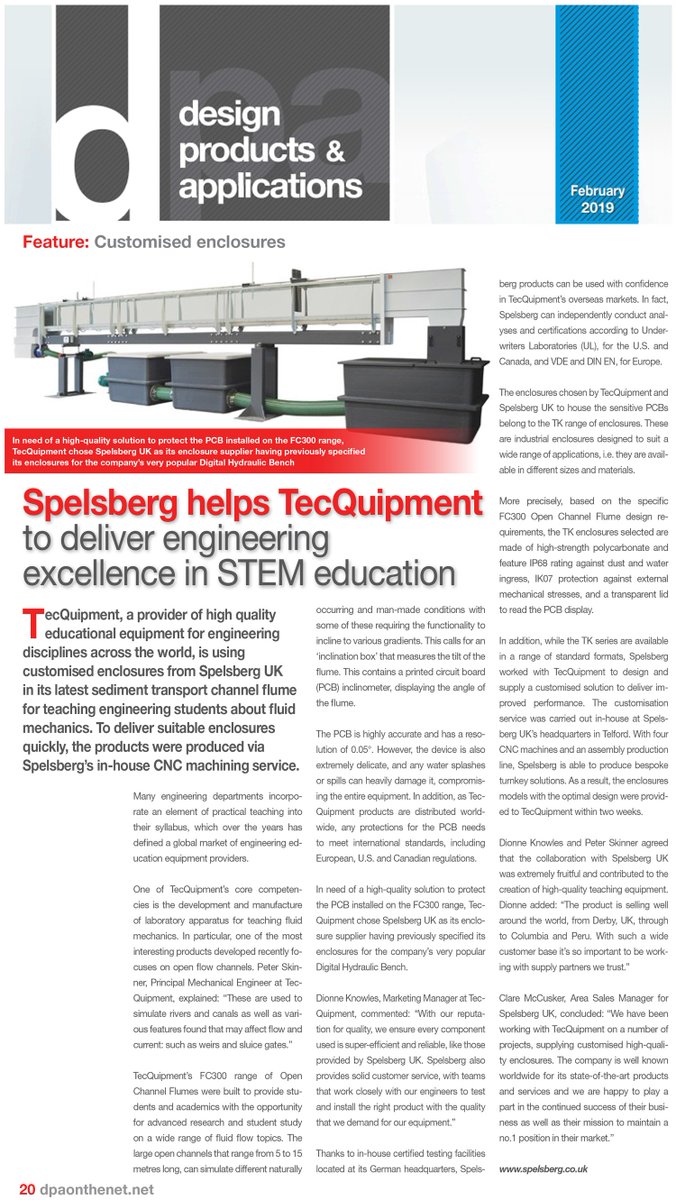 SpelsbergUk's tweet photo. Spelsberg as featured in the industry press, great coverage in @ind_tech_mag #ProcessandControlToday @CDAmag @DPAONTHENET #electricalenclosures #electricalengineering #electricians #electricalwholesalers #bespokeenclosuresolutions https://t.co/3G3pzEd5gV