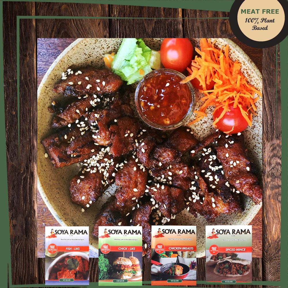 SoyaRama's tweet photo. 🌱What do you think of our Plant based Sticky Chick'n Wings?🌱
🥕Find Recipe here -  https://t.co/ESpCVeYQiL🥕
 #Vegan #PlantBased #VegOptions #CelebrateFood #VeganRecipes #MeatFreeAlt https://t.co/lWdFcUhMcy