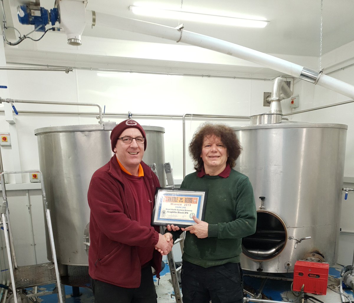 GNEBCO's tweet photo. We are very pleased to announce that our newest ale Graphite Black IPA 4.6% has been named Champion Dark IPA at the 2019 Newcastle Beer Festival. We are chuffed to win in what was steep competition. Thanks to everyone involved. #NCLBCF #GNEBCO #GRAPHITE https://t.co/LCnYSywSgV