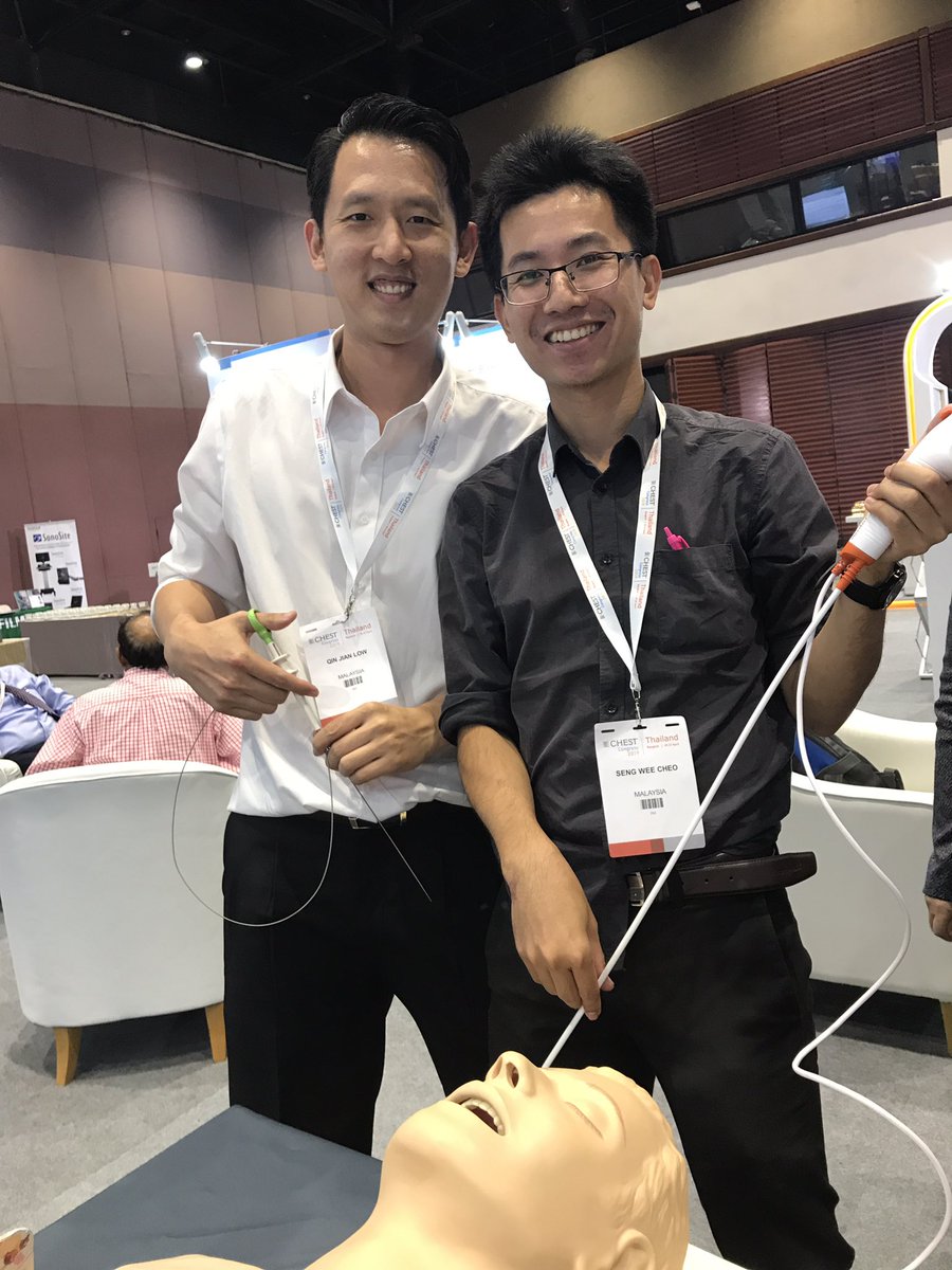 Today’s winners of Aspirated, the CHEST foreign body removal game. 20 seconds! Seng Wee Cheo and Qin Jian Low.  <a href="/accpchest/">CHEST</a> #CHESTCongress19