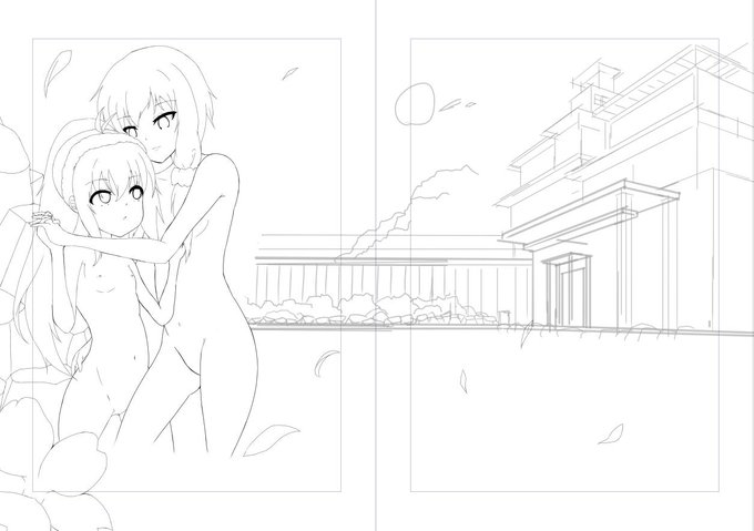 うっし表紙線画完成後は色塗るだけ
ヾ(:3ノシヾ)ノシ 