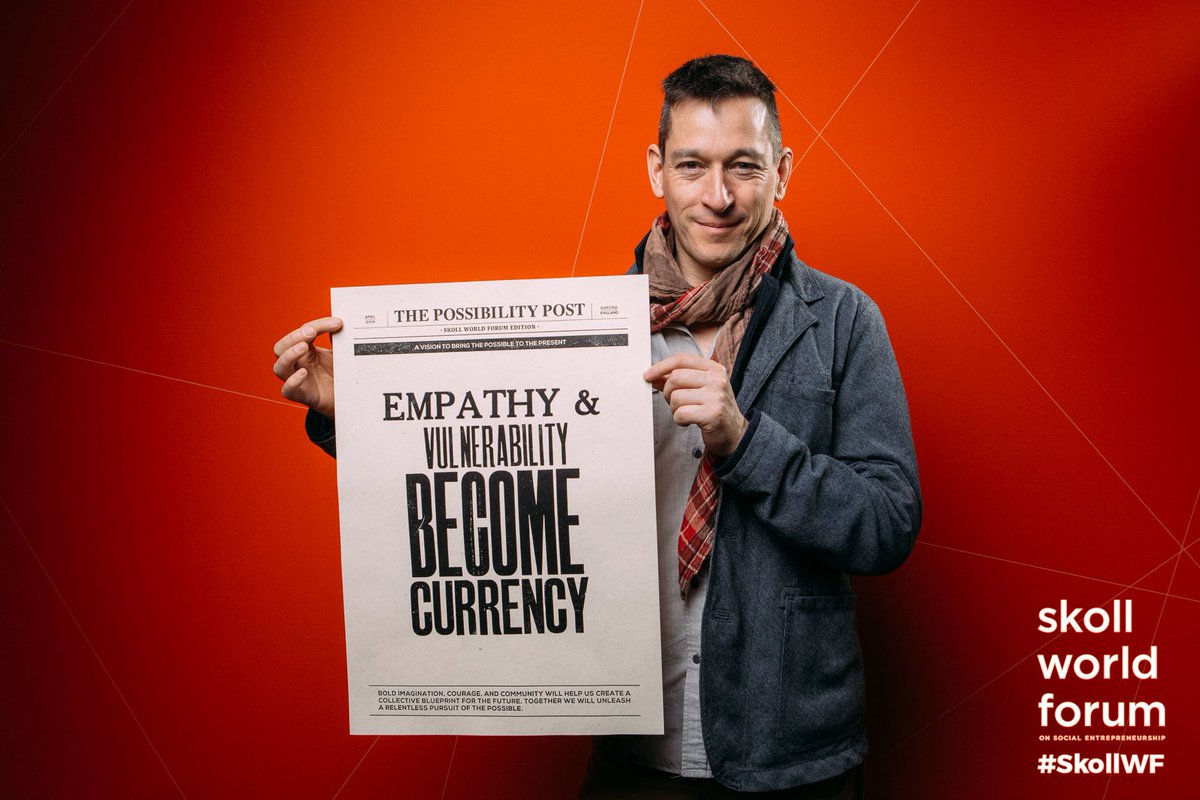 The theme of the #skollwf this year is Accelerating Possibility. Our go to question was "What do you wish was possible?" This was a project we came up with where we can created headlines we'd like to see. Here's mine. #vulnerablerally