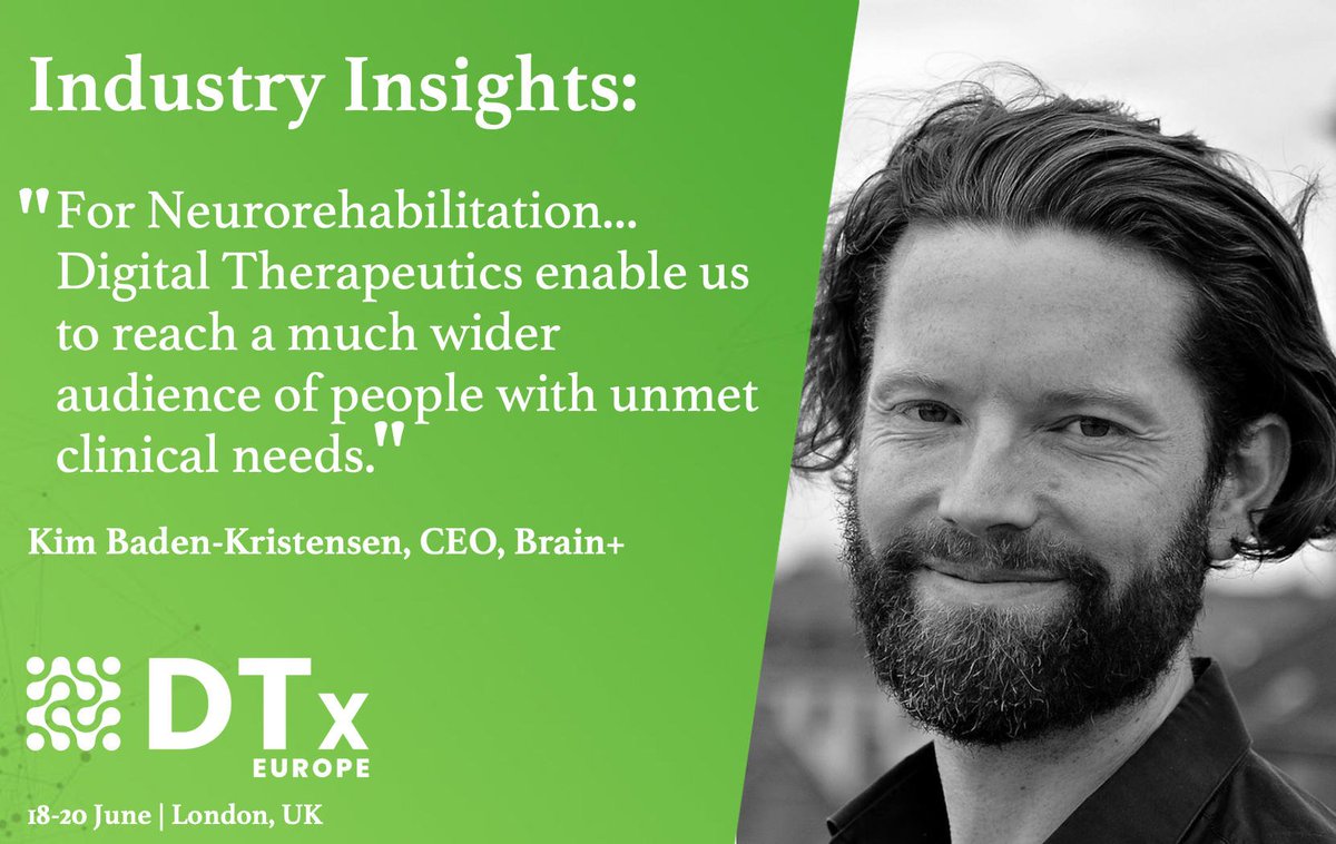 DTxDM1's tweet photo. Check out this interview with Kim Baden-Kristensen, Founder &amp; CEO of Brain+.

As a pioneer in the European digital therapeutics landscape, Kim shares his thoughts on the current and future trajectory of digital therapeutics.

https://t.co/hNLzCNBTvc 

@TheBrainPlus #DTx https://t.co/SxvUgignbG