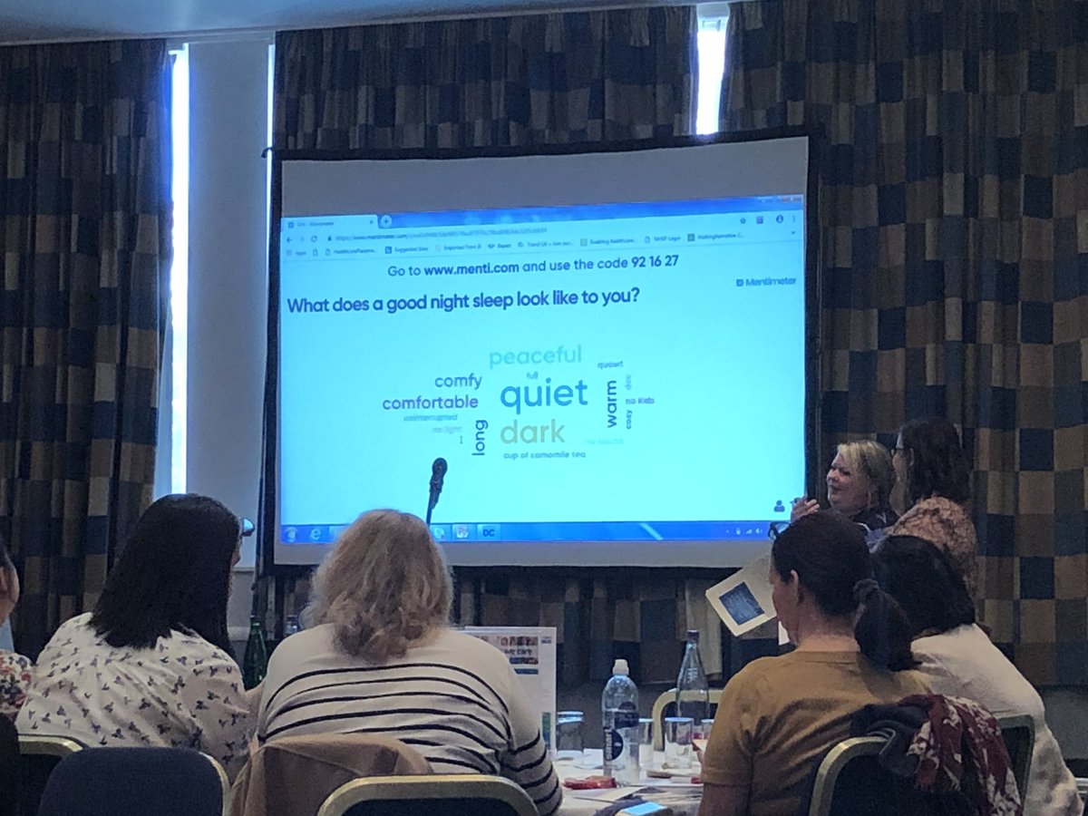 Amezly's tweet photo. I’m at @DBH_NHSFT Sharing How We Care conference today #SHWC19 very inspiring talks so far, including how important sleep is in healing and how to achieve this on wards. One close to my heart as someone with Fibromyalgia and Chronic Fatigue https://t.co/tCZakvqUv1