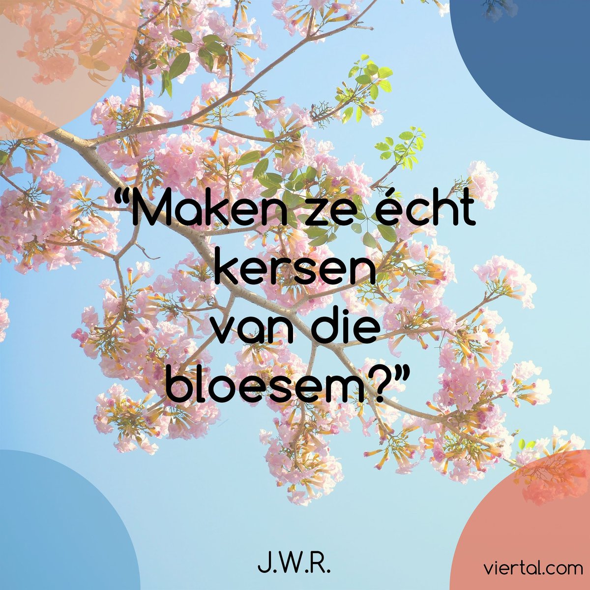 Uhm... ja hoor 😉
#kersen #bloesem #lente #kinderquote 
viertal.com