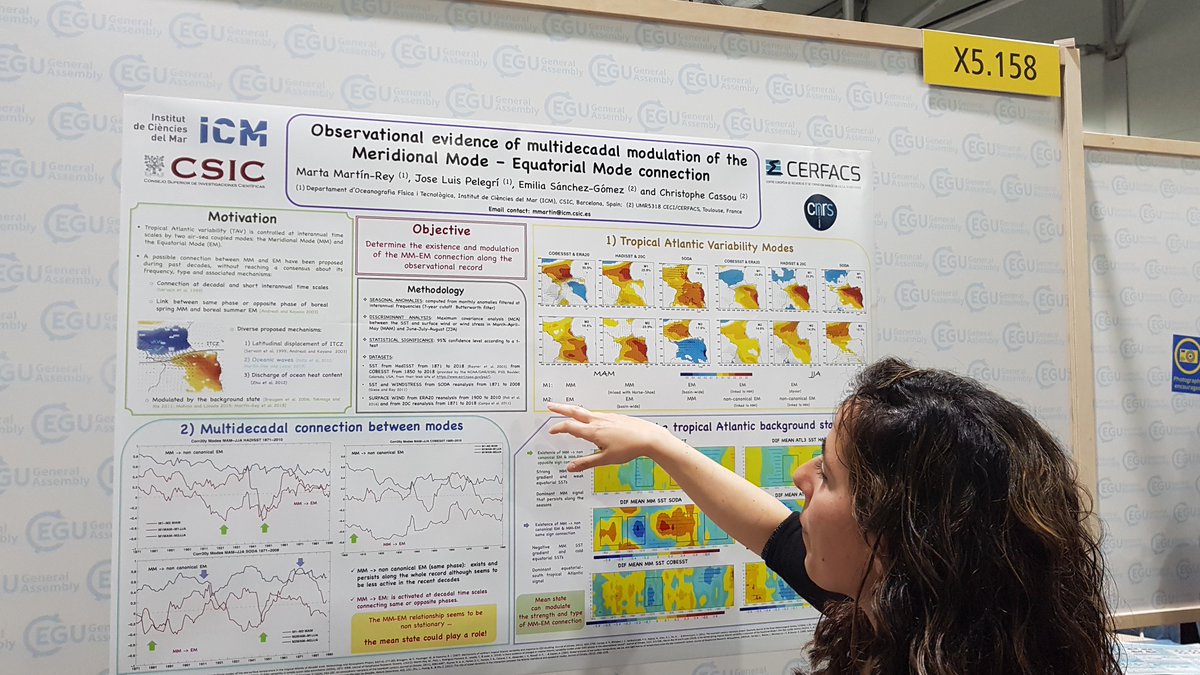 icm_young's tweet photo. #ICMYR at #EGU19 Marta Martín-Rey from @ICMCSIC presents:
👉Poster:#ObservationalEvidence of #multidecadal #modulation of the #Meridional Mode – #Equatorial Mode connection
👉Thu,11Apr,08:30-10:15 HallX5
👉Abstract: https://t.co/T5vkvE6HTT
@EuroGeosciences https://t.co/pyYG3r960M