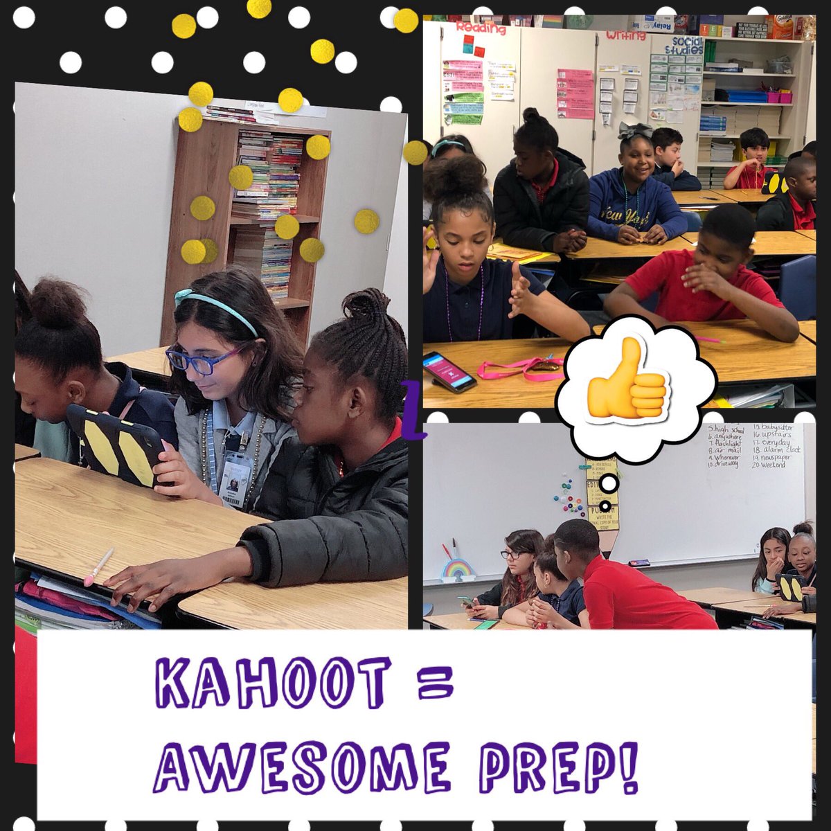 hardewayreads's tweet photo. STAAR review doesn’t have to be dry and dull. Kahoot always adds a spark!@OutleyE #AliefMission #Kahoot #technologyintergration ##STAARreview https://t.co/eb9EjswjLX