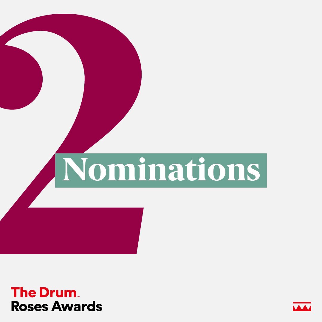 RBH_Agency's tweet photo. We're so happy to say that we've earned two nominations in this yearโs Roses with @TheDrumAwards. A big well done to everyone involved! #thedrumawards #rosescreative https://t.co/5jQH8zDLOq