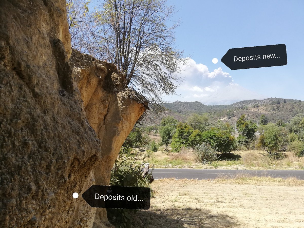 Was treated to a marvelous small #eruption from #Popocatépetl while working on its deposits from much older and larger past events. Photos taken between 12.09 and 12.42 on 10/04/19. #volcanology #fieldwork