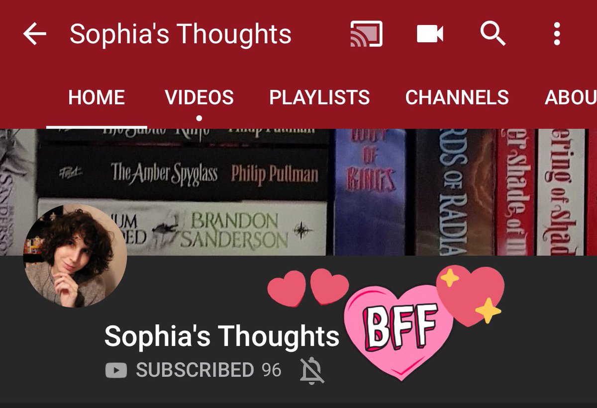onthemarginsof's tweet photo. 🙋🏽‍♀️ I’ve been MIA because life’s been crazy, but I had to drop in to tell ya’ll about @thoughts_sophia because she is amazing and has made so much progress since she started Booktube just last fall!! She’s almost at a 100 so please check her out and sub. 💕 https://t.co/MVCZ4U0GBF https://t.co/9dbwi0qKXt