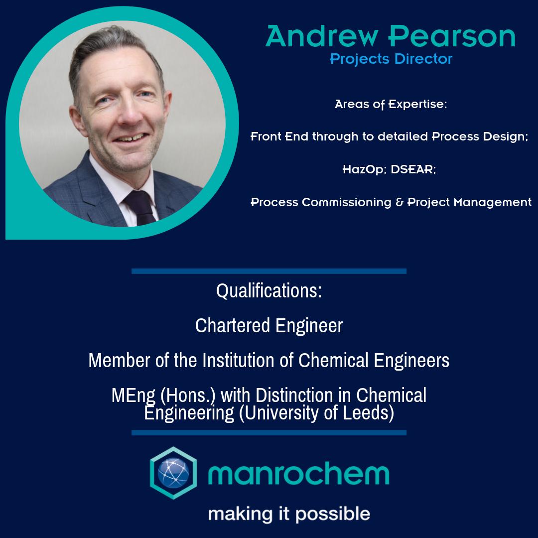 ManrochemLtd's tweet image. If you&apos;ve ever encountered Manrochem, you&apos;re sure to have met Andrew Pearson. He joined Manrochem in 1998. Since then, he has risen from #ProcessEngineer to the role of #ProjectsDirector through hard work &amp;amp; determination to meet &amp;amp; exceed our clients’ requirements and expectations