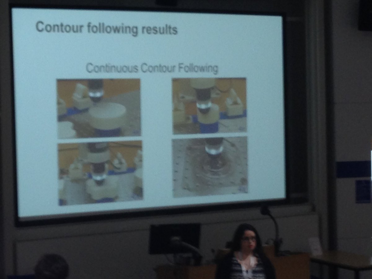 tactilerobot's tweet photo. Well done Kirsty Aquilina on winning 'best poster/talk' at the UK Manipulation Workshop, presented by Mehmet Dogar, Leeds and Graham Deacon, Ocado https://t.co/bNek5tfnyF