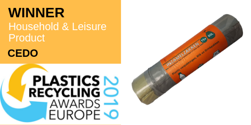Gedragen Heel boos gastvrouw Plastics Recycling Show Europe on Twitter: "Congratulations to Cedo winner  of the Household &amp; Leisure Product category at the Plastics Recycling  Awards Europe 2019 #PRAE2019 The PBD drawstring collection bag contains 90%+