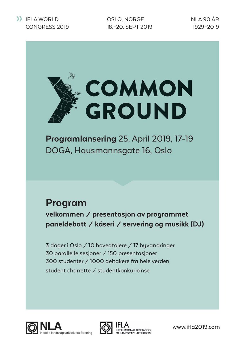 Norske landskapsarkitekters forening, NLA tweet media